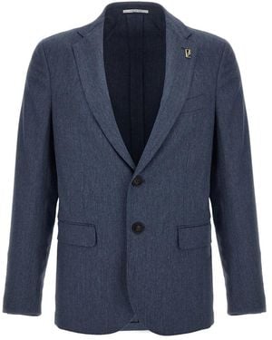 Pal Zileri Brera Single-Breasted Blazer - Blauw