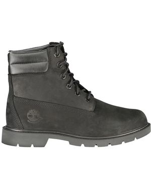 Timberland Schoenen ,Grijs ,Zwarte Waterdichte Enkellaars Met Print