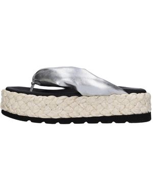 Fabi Schoenen ,Grijs ,Leer Fd 2103A Teen Muilezel