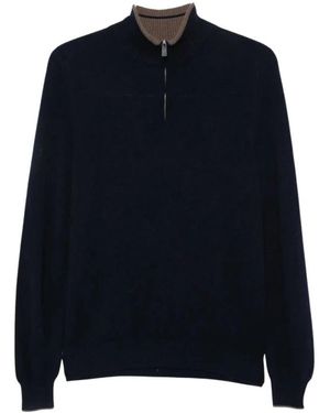Fedeli Round-Neck Knitwear - Bleu