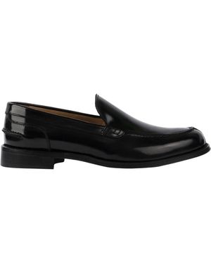 Exton Schoenen ,Zwart ,Leer Gepolijste Loafers