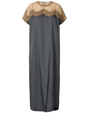 Rabens Saloner Midi Dresses - Grey