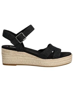 TOMS Audrey Espadrille Wedge - Zwart