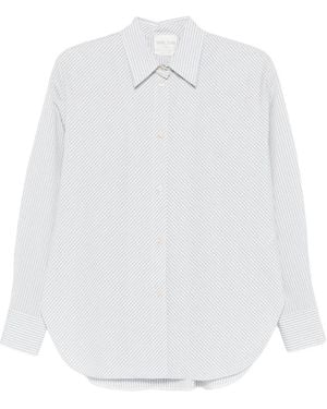 forte_forte Overhemden ,Blauw ,Shirts - Wit