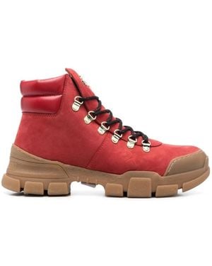 Love Moschino Lace-Up Boots - Red