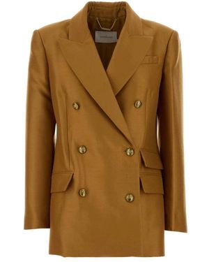 Zimmermann Hypnotic Wool Silk Jacket - Bruin