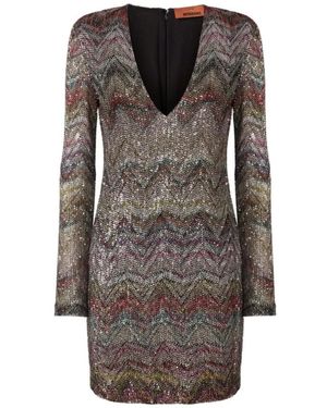 Missoni Short Dresses - Marrone