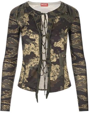 DIESEL Grüner Pullover Mit Kontrastdetail