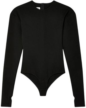 MM6 by Maison Martin Margiela Schwarzer Body Mit Elastan-Zusammensetzung