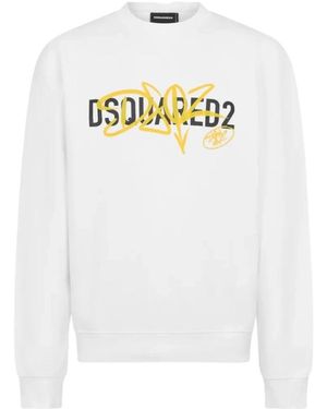 DSquared² Cool Fit Crewneck Sweatshirt - Wit