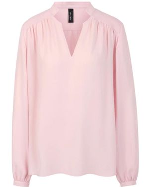 Marc Cain Overhemden ,Roze ,Polyester Vloeiende Blouse