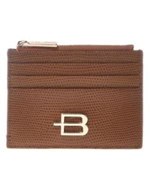 Baldinini Kartenhalter Mit Eidechsenmuster - Braun