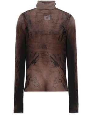 Jean Paul Gaultier Bedruckter rollkragen-body - Braun