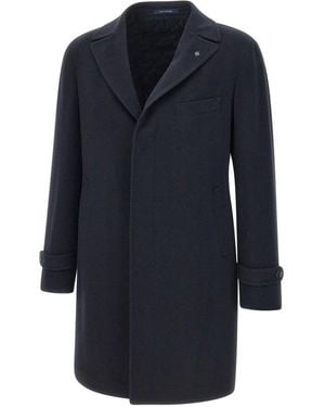 Tagliatore Single-Breasted Coats - Blue