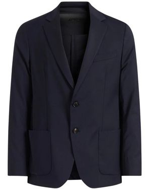 Rrd Kostuums ,Blauw ,Wol Enkelrijige Blazer Summer Wooltech