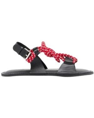 Plan C Schoenen ,Rood ,Leer Knotted Cord Leather Sandalen