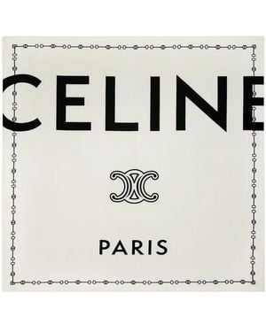 Celine Accessoires ,Wit ,Cadre Chain Foulard 90
