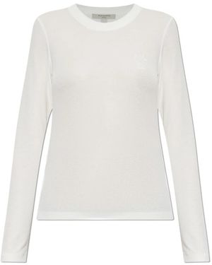 AllSaints Tops ,Leer Riona Top Met Lange Mouwen - Wit