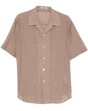 AURALEE Short Sleeve Shirts - Marrone
