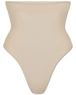 Skims Nahtloser Sculpt High-Waisted Tanga - Natur