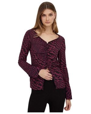 Pinko Gebloemde Viscose Blouse - Paars