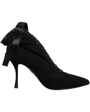 Dolce & Gabbana Stretch Jersey Booties - Black