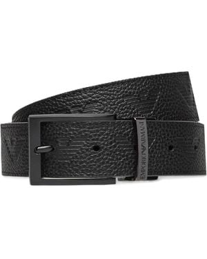 Emporio Armani Casual Schwarzer Ledergürtel