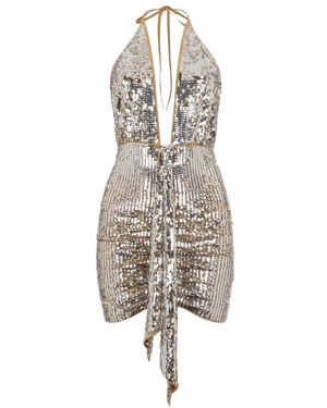 DSquared² Chic Night All Over-Paillettes Jurk - Naturel