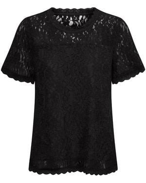 Cream Blouses - Black