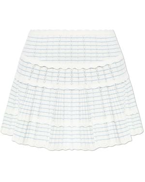 LoveShackFancy Rokken ,Wit ,Leer Rok Colella