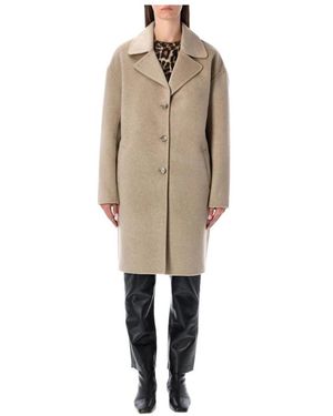Anine Bing Single-Breasted Coats - Natural