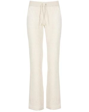 Juicy Couture Ivory baumwollhose mit kordelzug - Weiß