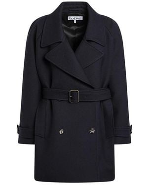 Loewe Belted Coats - Azul
