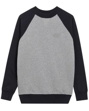 Miu Miu Sweatshirt Met Kleurblokken En Ronde Hals - Blauw