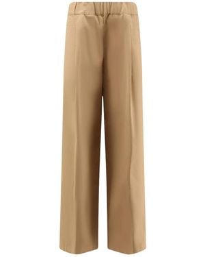 Semicouture Wide Trousers - Neutro