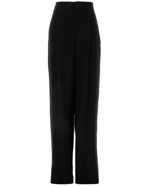 Saint Laurent Broeken ,Zwart ,Leer Panatlon Base P52M Crepe Mouss