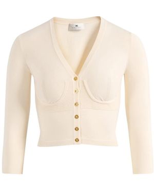Elisabetta Franchi Cardigans - Natural
