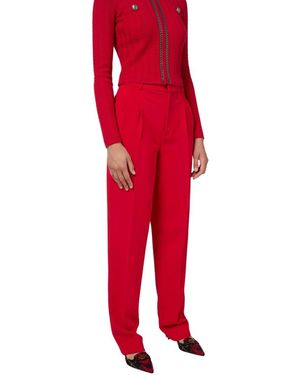 Elisabetta Franchi Wide Trousers - Rosso