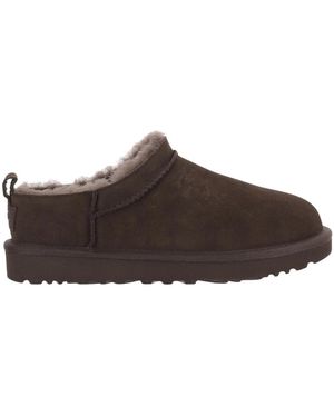 UGG Schoenen ,Bruin ,Suède Klassieke Micro Slipper