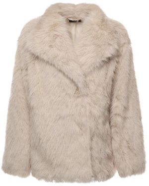 V73 Oversized Eco Shearling Jas Off - Naturel