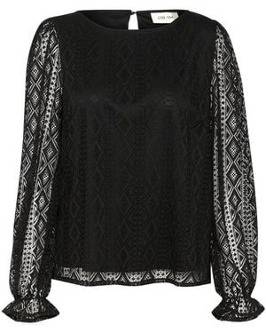 Cream Blouses - Black