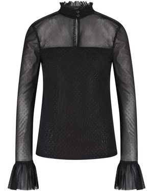 Jane Lushka Inn Mesh Top - Schwarz