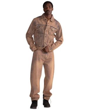 Daily Paper Wide Jeans - Marrón