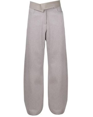 Alysi Wide Trousers - Grey