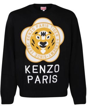 KENZO Schwarzer Sweatshirt Aw23 Stilvoller Komfortabler Sitz