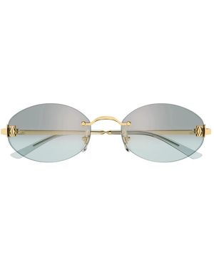 Cartier Double C Sonnenbrille - Grau