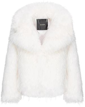 Pinko Faux Fur & Shearling Jackets - White