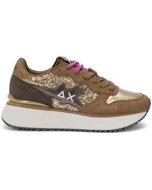 Sun 68 Schoenen ,Veelkleurig ,Big Stargirl Glitter Sneakers - Grijs