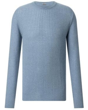 Stenströms Rundhals-Strickware - Blau