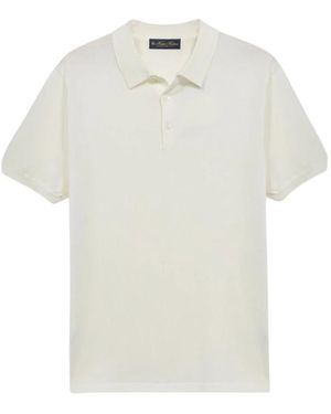 Brooks Brothers Tops ,Wit ,Katoen Gemerceriseerd Katoenen Gebreid Poloshirt